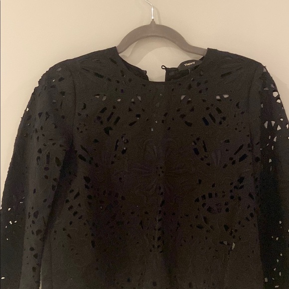 Black Lace blouse by Theory - Picture 4 of 8